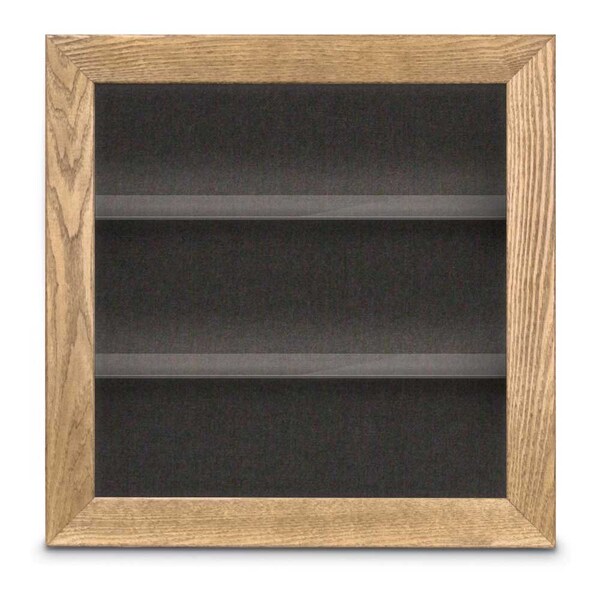 United Visual Products Outdoor Enclosed Combo Board, 42"x32", Black Frame/Black & Rubber UVCB4232ODB-BLACK-RUBBER - main